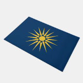 Tapis de porte avec le drapeau de Macédoine, Grèce (Incliné)