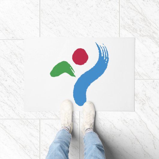 Tapis de porte avec le drapeau de Séoul, Corée du (Intérieur)