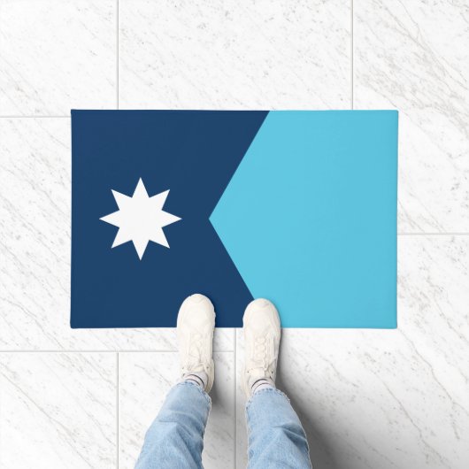 Tapis de porte avec le drapeau du Minnesota, États (Intérieur)