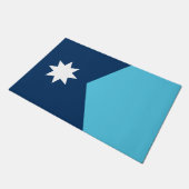 Tapis de porte avec le drapeau du Minnesota, États (Incliné)