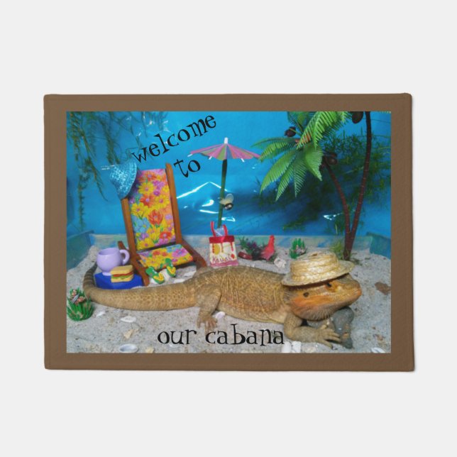 Tapis de porte barbu de dragon (Devant)