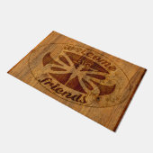 Tapis de porte bienvenu de libellule d'amis (Incliné)