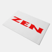 Tapis de porte blanc rouge zen (Incliné)