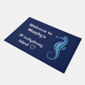 Tapis de porte bleu Cheval Marin (Incliné)
