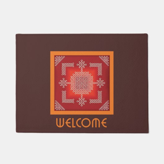 Tapis de porte Brown Rangoli (Devant)