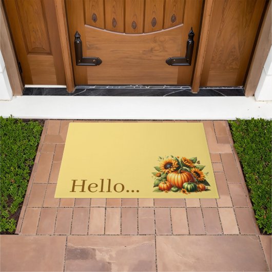 Tapis de porte citrouilles d'automne (De plein air)