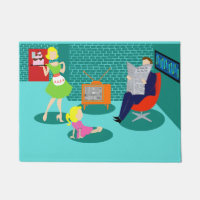 tapis de porte classique de télévision des années