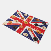 Tapis de porte Cockapoo Union Jack | Tapis de bien (Incliné)