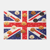 Tapis de porte Cockapoo Union Jack | Tapis de bien (Devant)