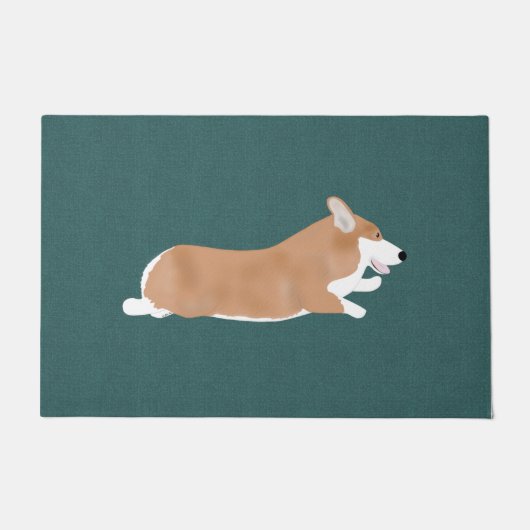 Tapis de porte Corgi volant (Devant)