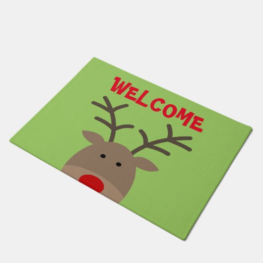 Tapis de porte d'accueil pour hérisson mignon pers (Incliné)