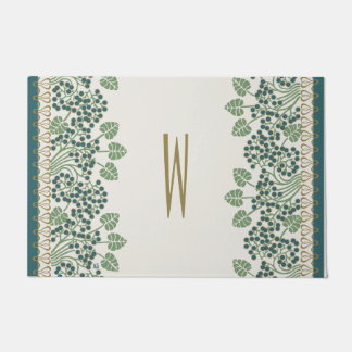 Tapis de porte d'art déco de Nouveau de myrtille
