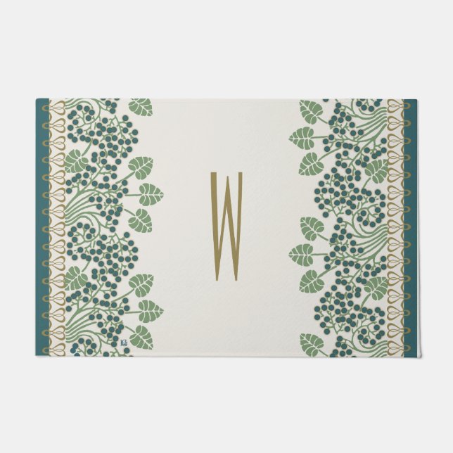 Tapis de porte d'art déco de Nouveau de myrtille (Devant)