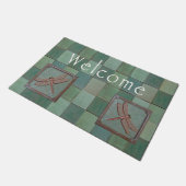 Tapis de porte de bungalow avec tuiles de libellul (Incliné)