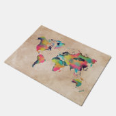 tapis de porte de carte du monde (Incliné)