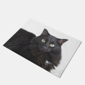 Tapis de porte de chat noir (Incliné)