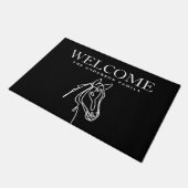 Tapis de porte de cheval de bienvenue pour la mais (Incliné)