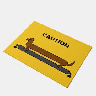 Tapis de porte de chien de teckel de planche à