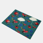 Tapis de porte de coccinelles et de fleurs (Incliné)