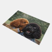 Tapis de porte de Cockapoo drôle Tapis de bienvenu (Incliné)