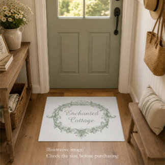 Tapis de porte de Cottage Enchanté - Vert Sauge