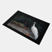 Tapis de porte de deux paons (Incliné)