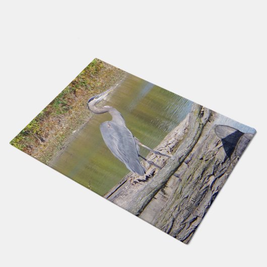 Tapis de porte de Héron bleu (Incliné)