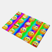 tapis de porte de l'émoticône arc-en-ciel (Incliné)