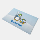 Tapis de porte de manchots à boules de neige (Incliné)