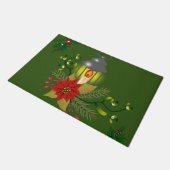 Tapis de porte de Noël, bougie de Noël (Incliné)