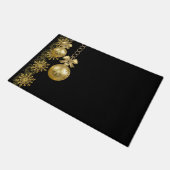 Tapis de porte de Noël, Boules Dorées (Incliné)