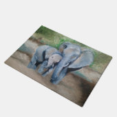 Tapis de porte de peinture à l'huile d'éléphant de (Incliné)