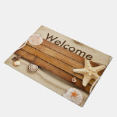 Tapis de porte de plage "de coquillage ensoleillé" (Incliné)