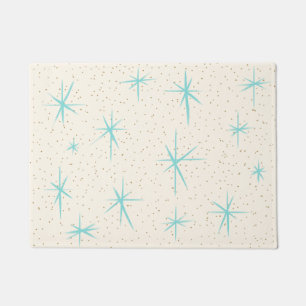 Tapis de porte de Starbursts de turquoise d'âge