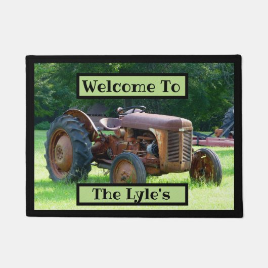 Tapis de porte de tracteur rustique (Devant)
