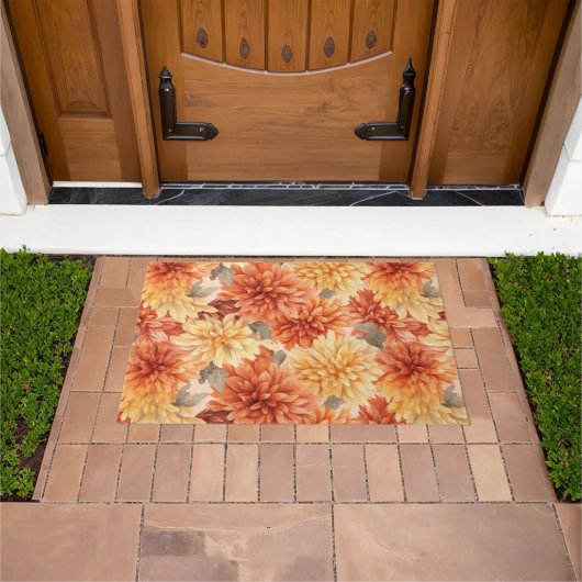 Tapis de porte des fleurs d'automne (De plein air)