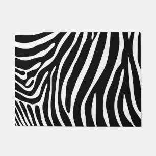 Tapis de porte d'impression de zèbre