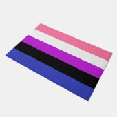 Tapis de porte drapeau genderfluid (Incliné)