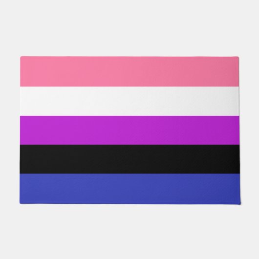 Tapis de porte drapeau genderfluid (Devant)