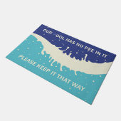Tapis de porte drôles de l'espace piscine (Incliné)
