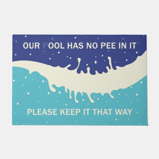 Tapis de porte drôles de l'espace piscine (Devant)