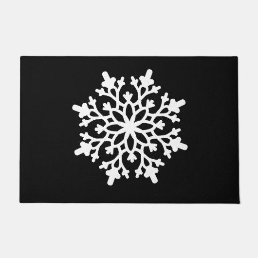Tapis de porte du flocon de neige de Noël (Devant)