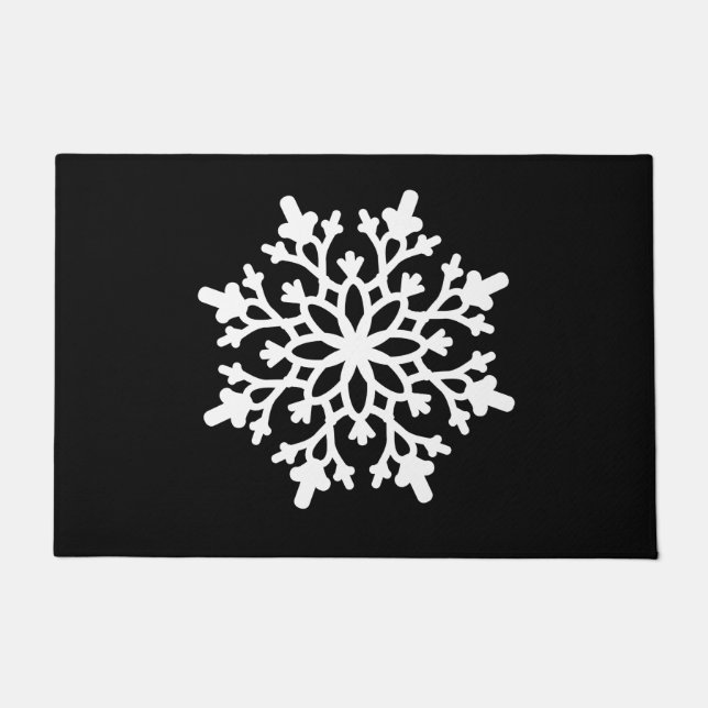 Tapis de porte du flocon de neige de Noël (Devant)