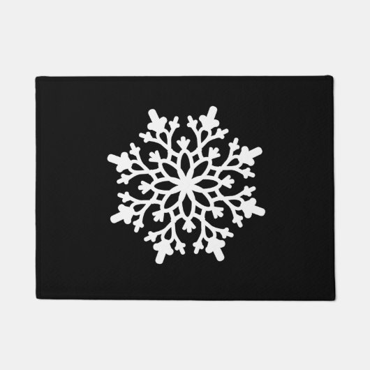 Tapis de porte du flocon de neige de Noël (Devant)