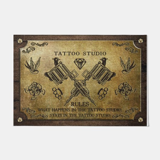 Tapis De Porte Du Studio De Tatouage, Amateurs De  (Devant)