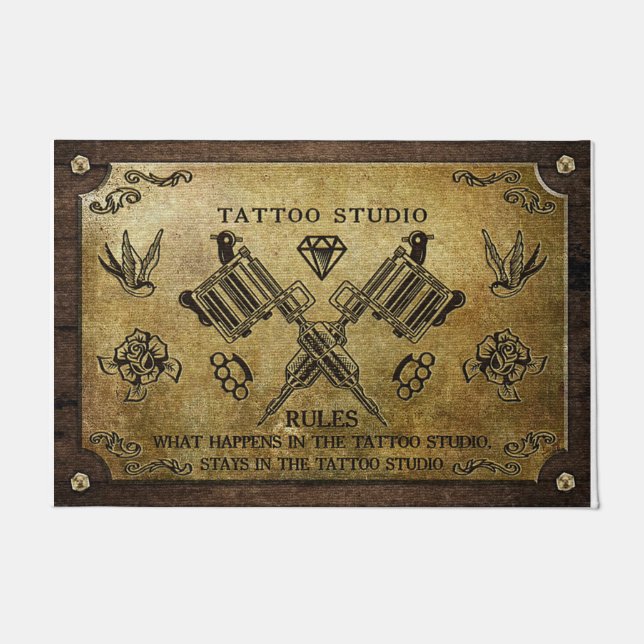 Tapis De Porte Du Studio De Tatouage, Amateurs De  (Devant)