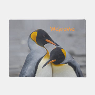 Tapis de porte duo manchots royaux