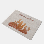 Tapis de porte en beige avec cactus (Incliné)