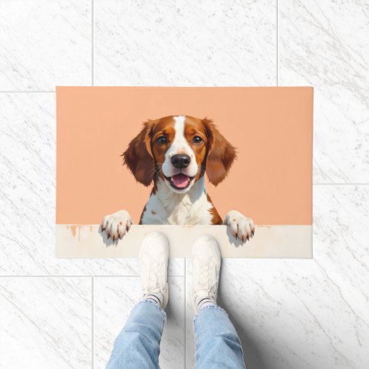 Tapis de porte en forme de Brittany Spaniel (Intérieur)