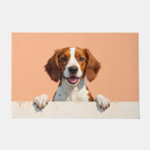 Tapis de porte en forme de Brittany Spaniel (Devant)